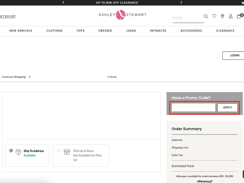 Ashley Stewart coupon