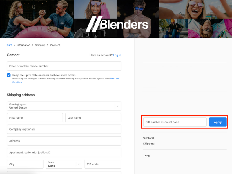 Blenders Eyewear coupon