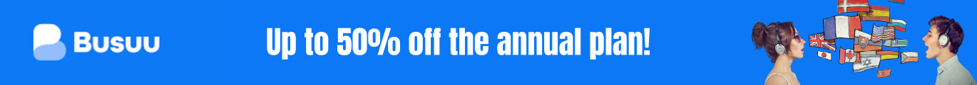 Busuu Coupon banner