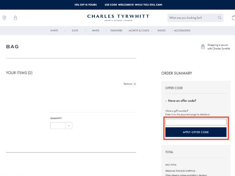 Charles Tyrwhitt coupon