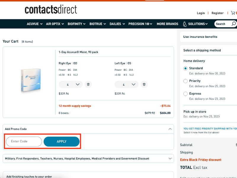 ContactsDirect coupon