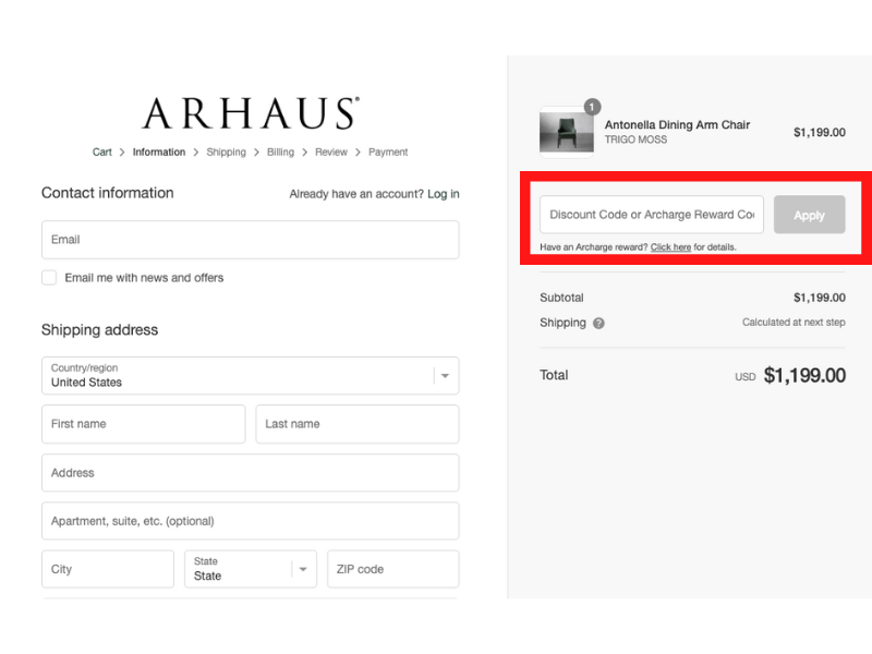 Arhaus coupon