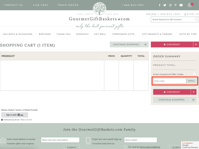 GourmetGiftBaskets coupon