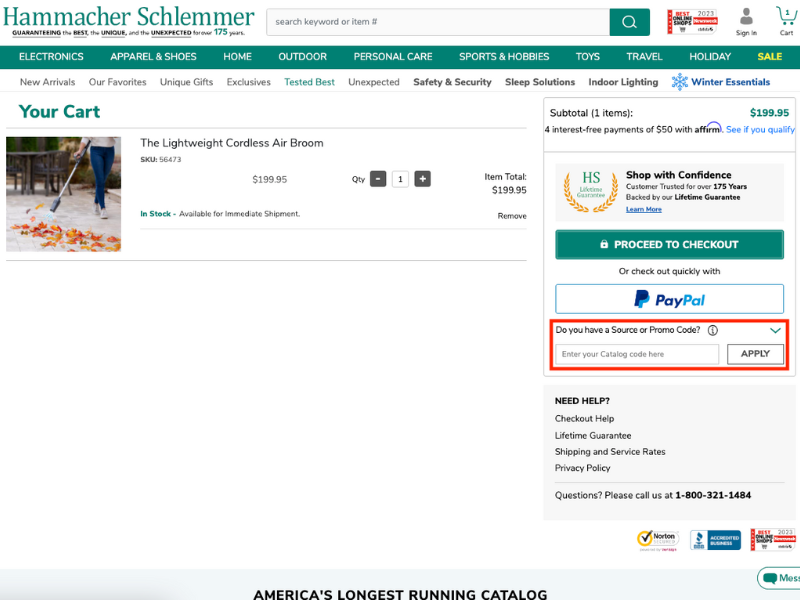 Hammacher Schlemmer coupon