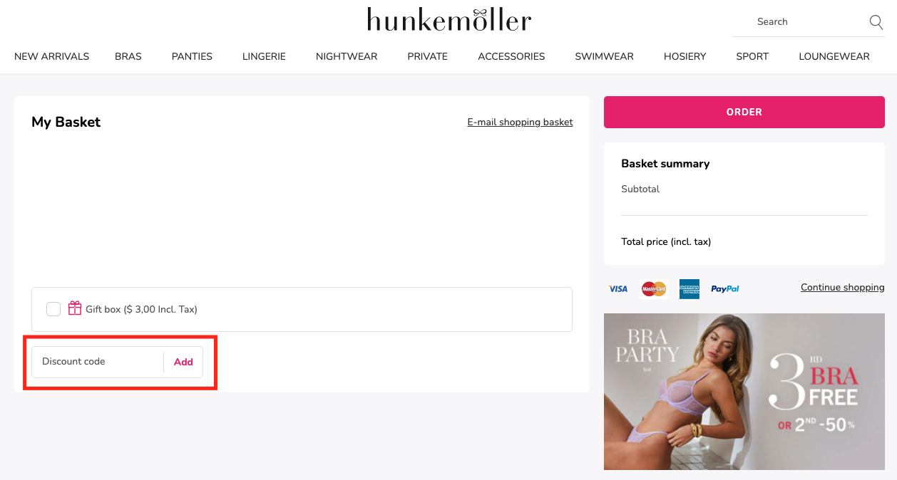 Hunkemöller coupon