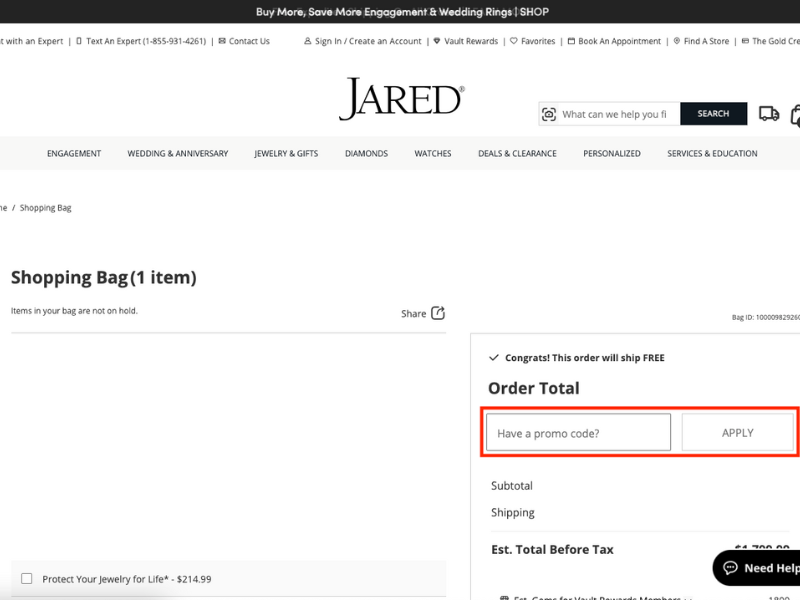 Jared The Galleria of Jewelry coupon