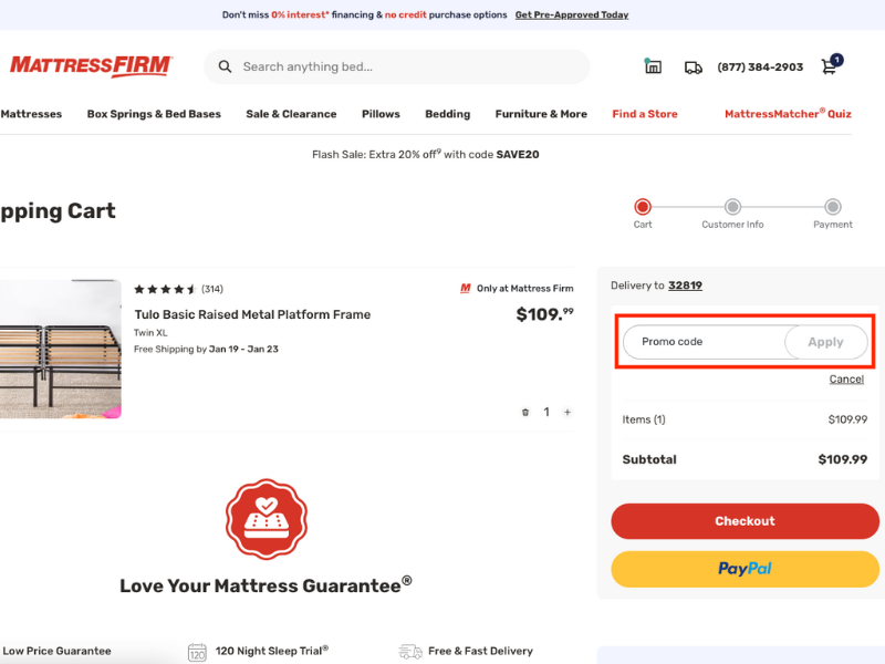 Mattress Firm coupon