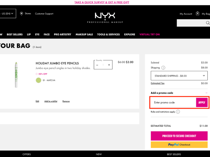 NYX Cosmetics coupon