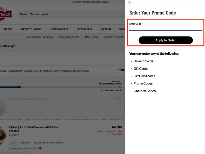 Omaha Steaks coupon