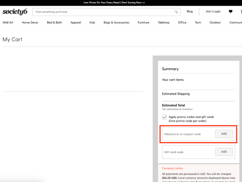 Society6 coupon