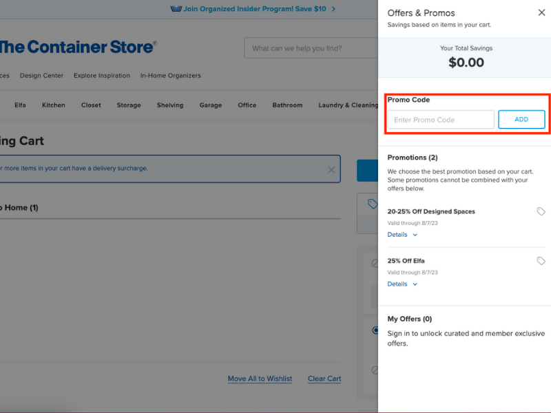 The Container Store coupon