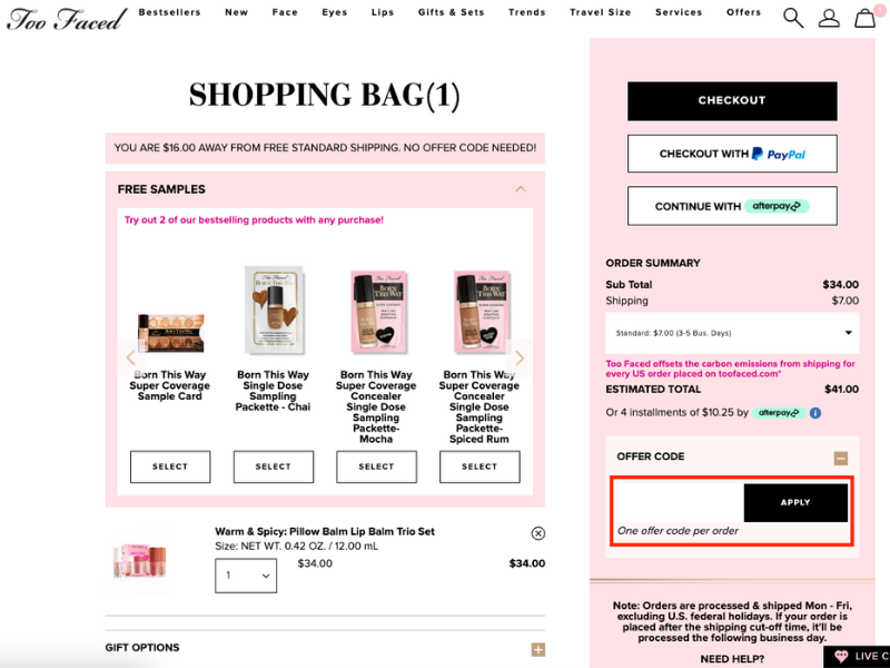 Too Faced Cosmetics coupon