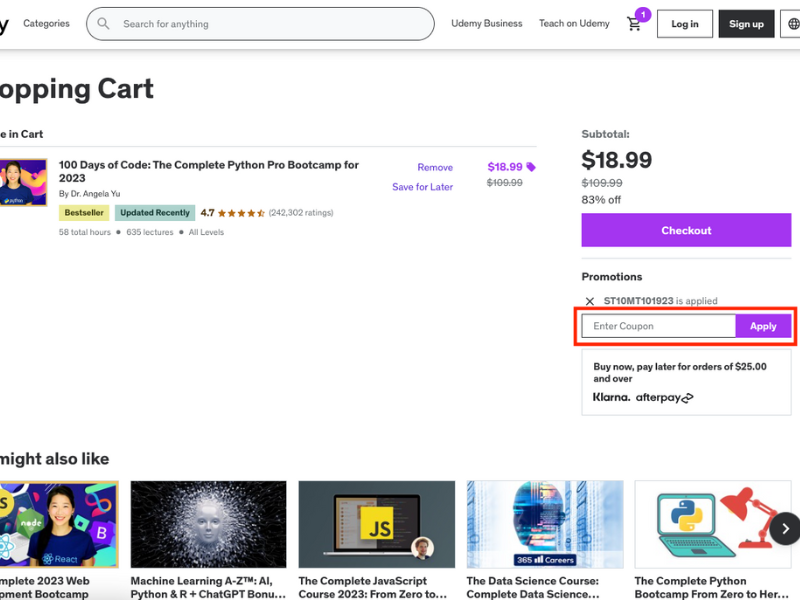 Udemy coupon