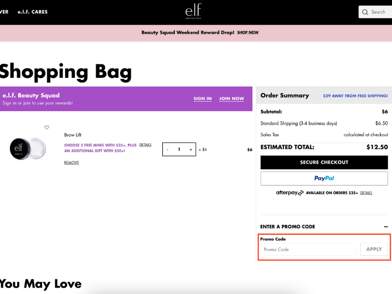 Elf Cosmetics coupon