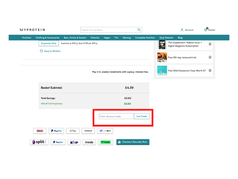 Myprotein coupon